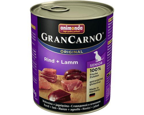 Hundefutter nass ANIMONDA Gran Carno Original Senior Rind und Lamm 800 g-0