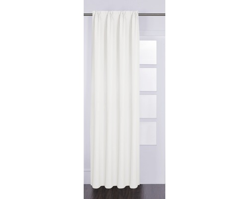 Vorhang mit Universalband Canvas weiß 140x280 cm