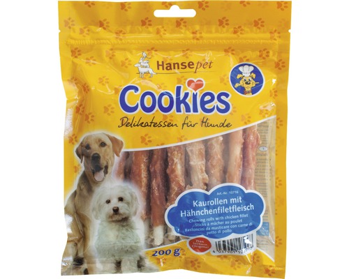 Hundesnack COOKIES Hähnchenfilet auf Kaurolle 200 g