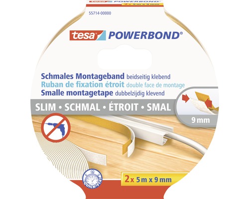 Montageband Tesa Powerbond schmal 9 mm x 5 m-0