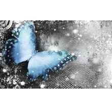 Fototapete Papier 574 P4 Blauer Schmetterling 2-tlg. 254 x 184 cm-thumb-0