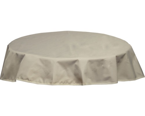 Tischdecke Ø 120 cm Polyester rund beige | HORNBACH AT