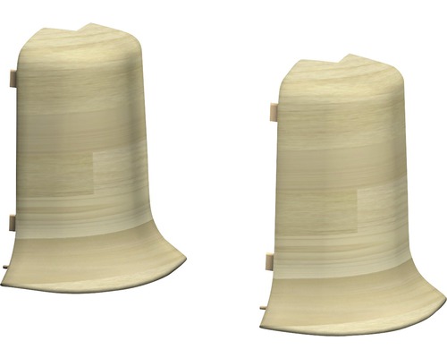 Außenecken für Klemm-Sockelleiste mit Kabelkanal Nussbaum oliv 50 mm-0