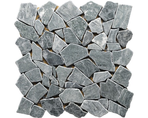 Natursteinmosaik Marmor Guatemala polygonal 30,5x30,5 cm grau