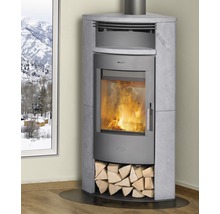 Kaminofen Fireplace Malta Speckstein 6 kW mit Holzfach-thumb-2